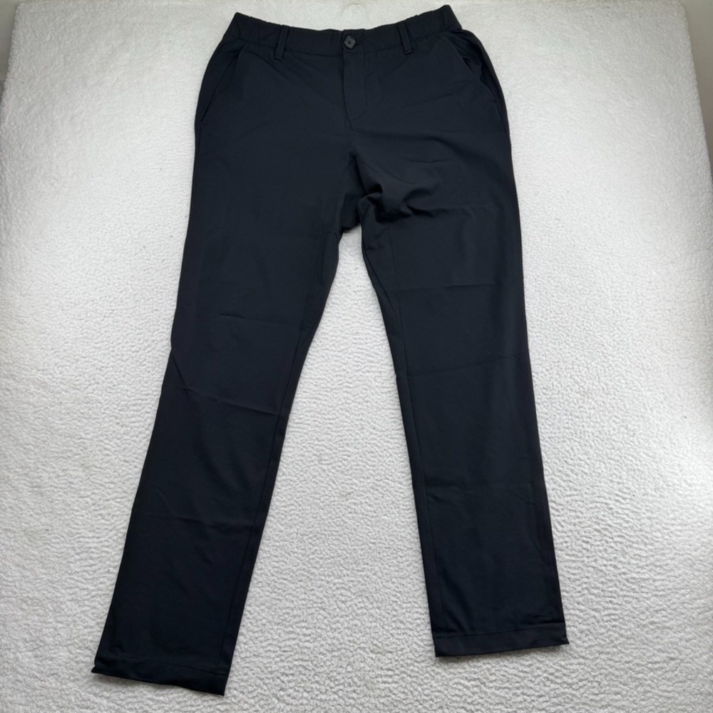 Under Armour Golf Pants Mens 34x34 (Fits 34x32) Black Heatgear Stretch Tapered